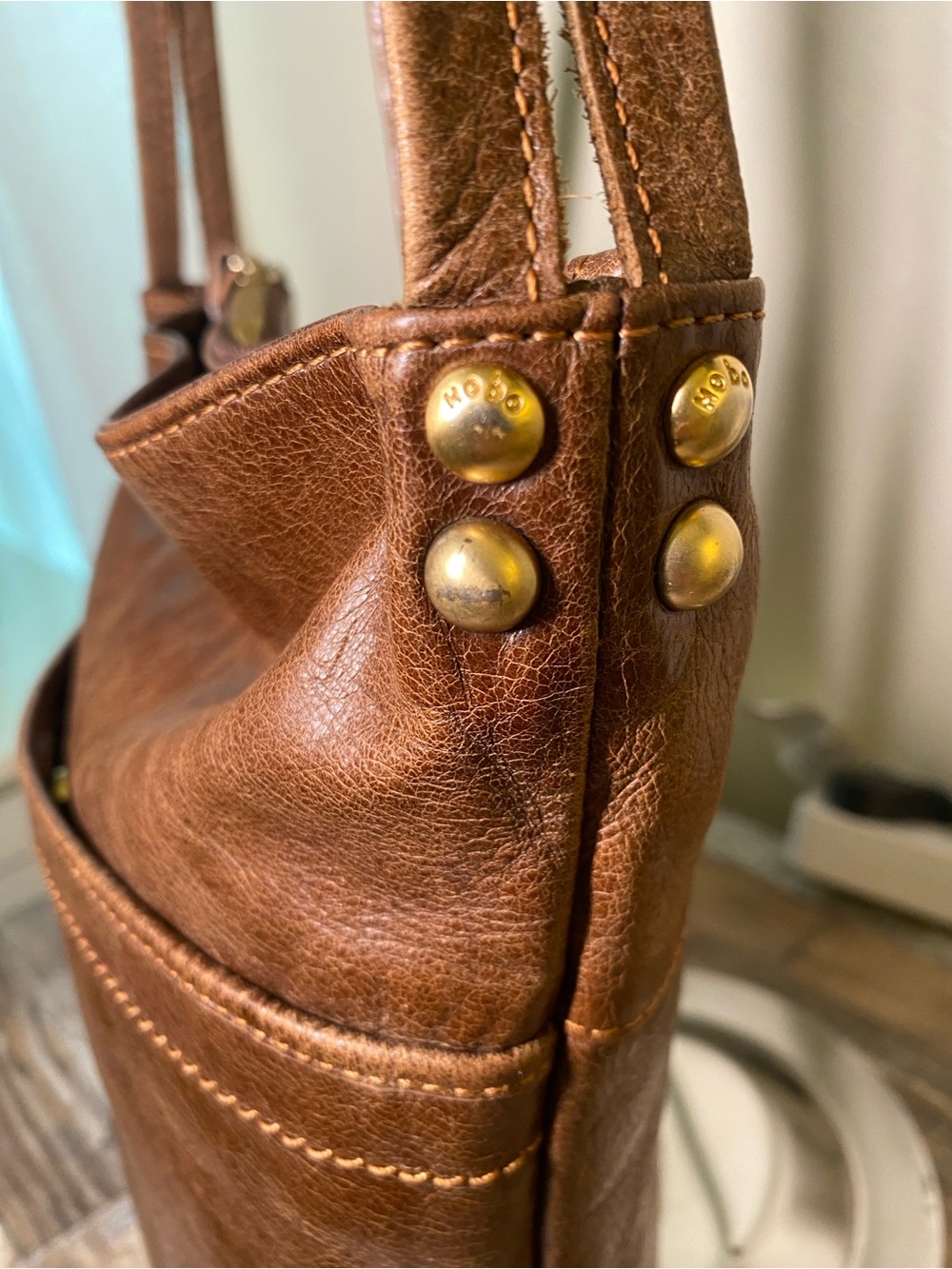 HOBO The Original Brown Leather Crossbody Bag - Picture 6 of 15